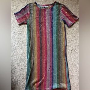 Zara rainbow sequin dress